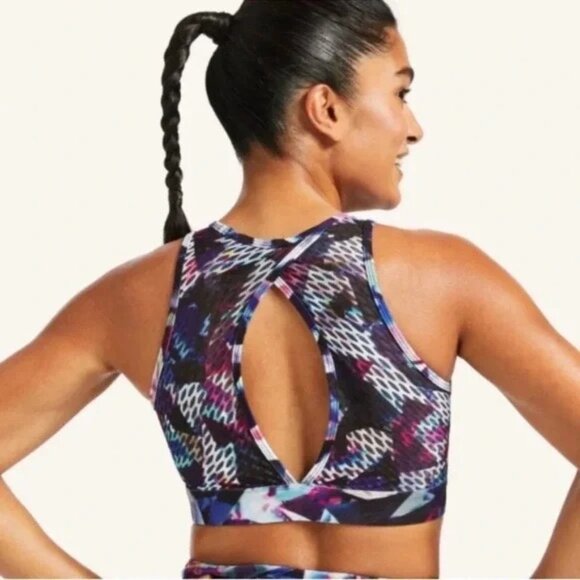 Peloton × WITH “Jewels In Space” High Neck Racerback Sports Bra | Size Large - Picture 8 of 12